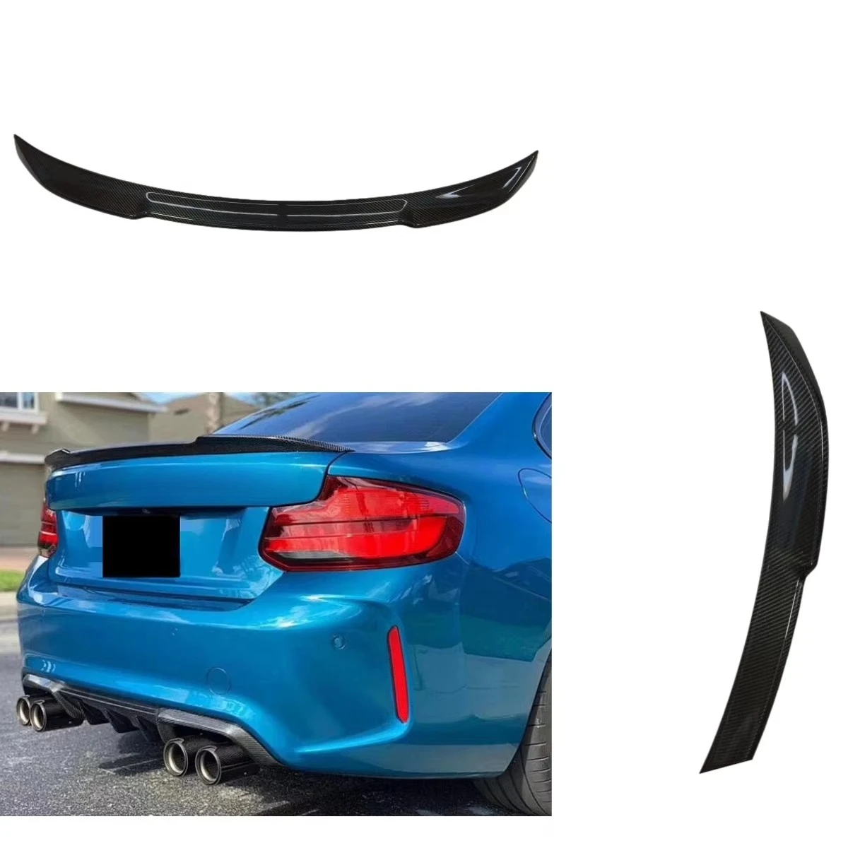 Alerón trasero estilo CS de fibra de carbono para BMW F80/F82 M3/M4 - imagen 3