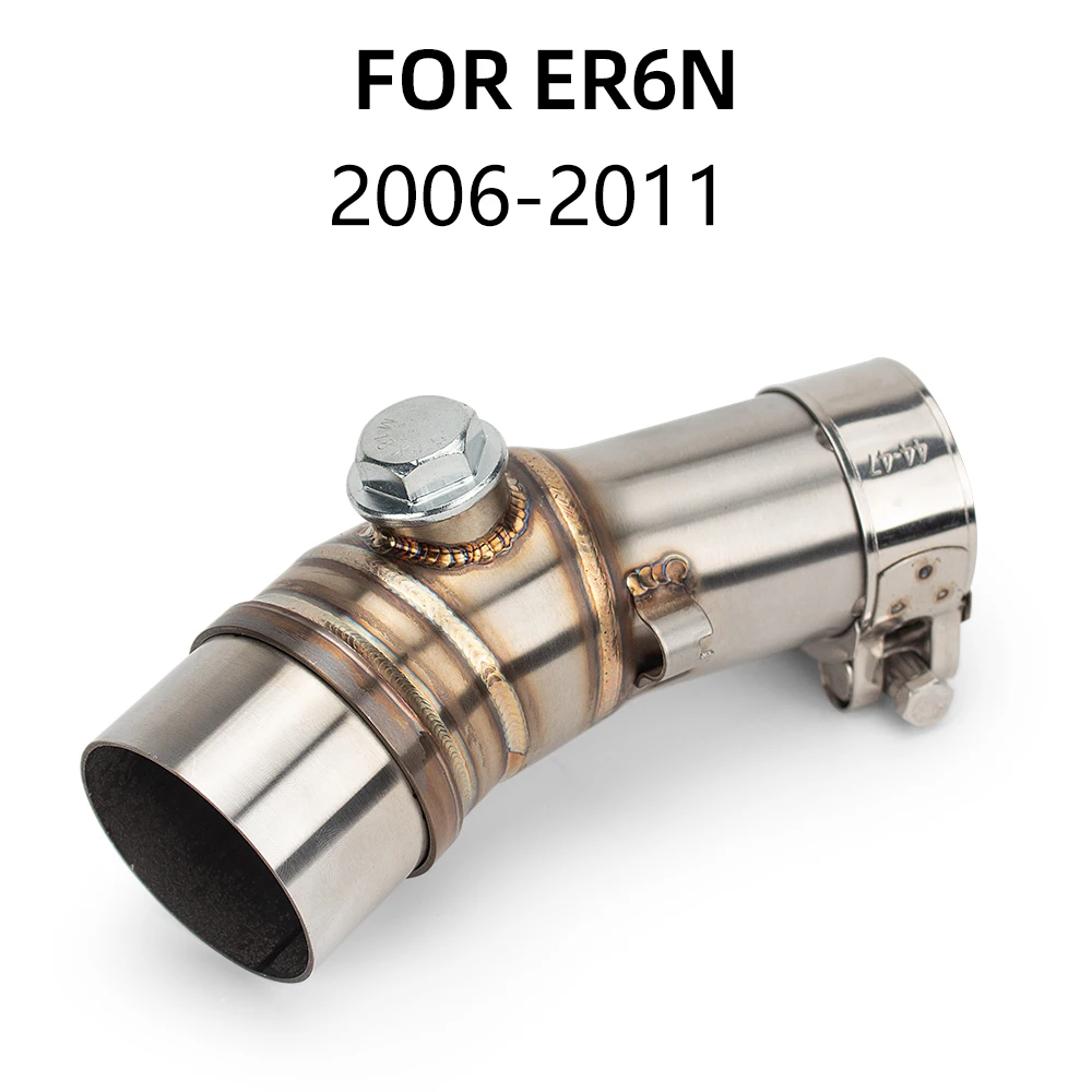 Tubo de escape medio Kawasaki ER6N 2006-2011 51mm acero inoxidable - imagen 2