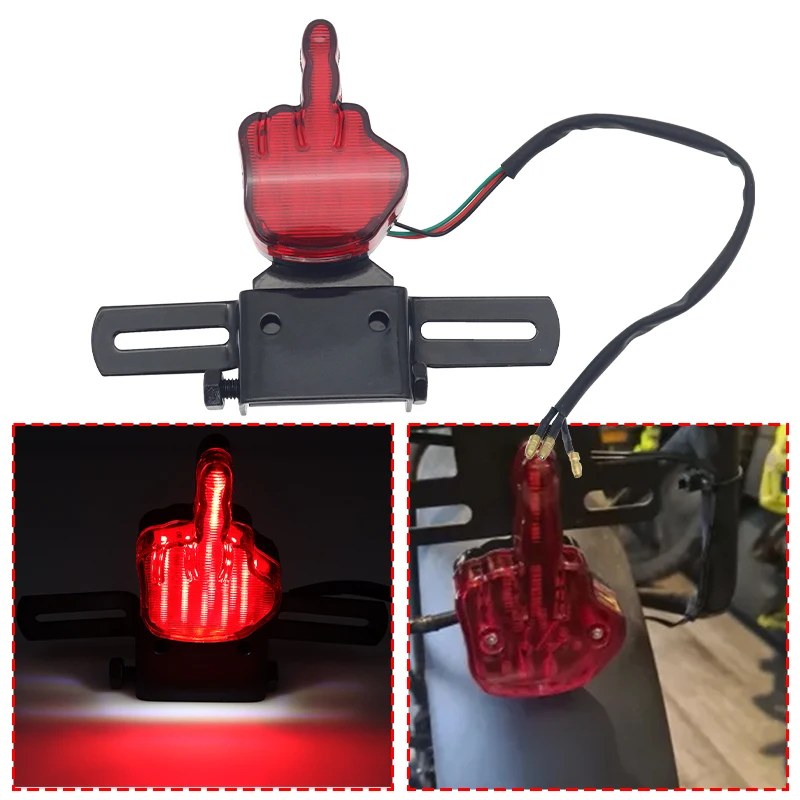 Luz LED de freno trasero para motocicleta universal estilo Cafe Racer
