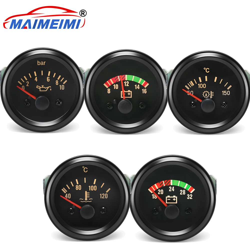 Reloj indicador coche: temperatura agua y aceite, presión, voltímetro