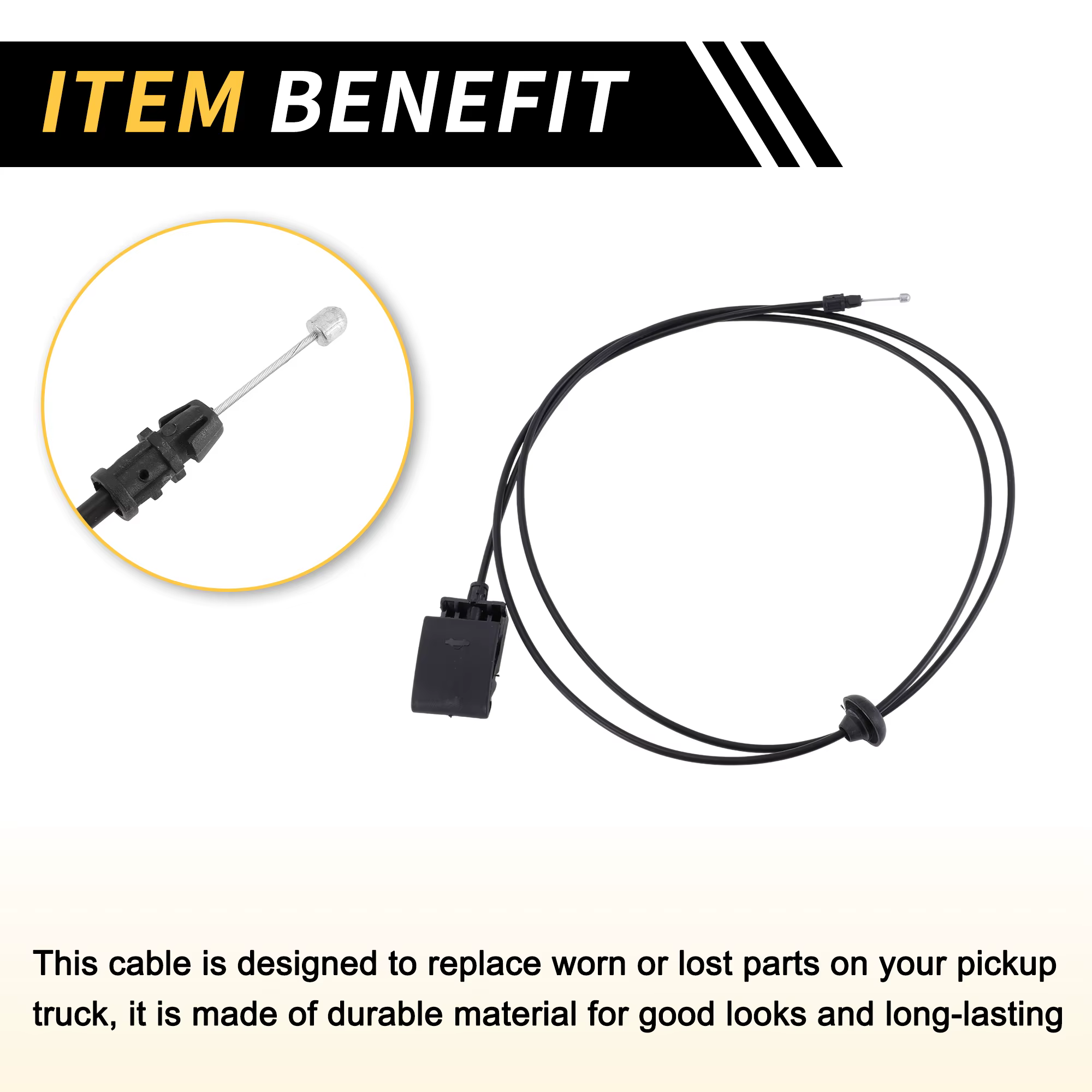 UXCELL 5160352AB Cable de apertura del capó Dodge Ram 1500/2500/3500 - imagen 4