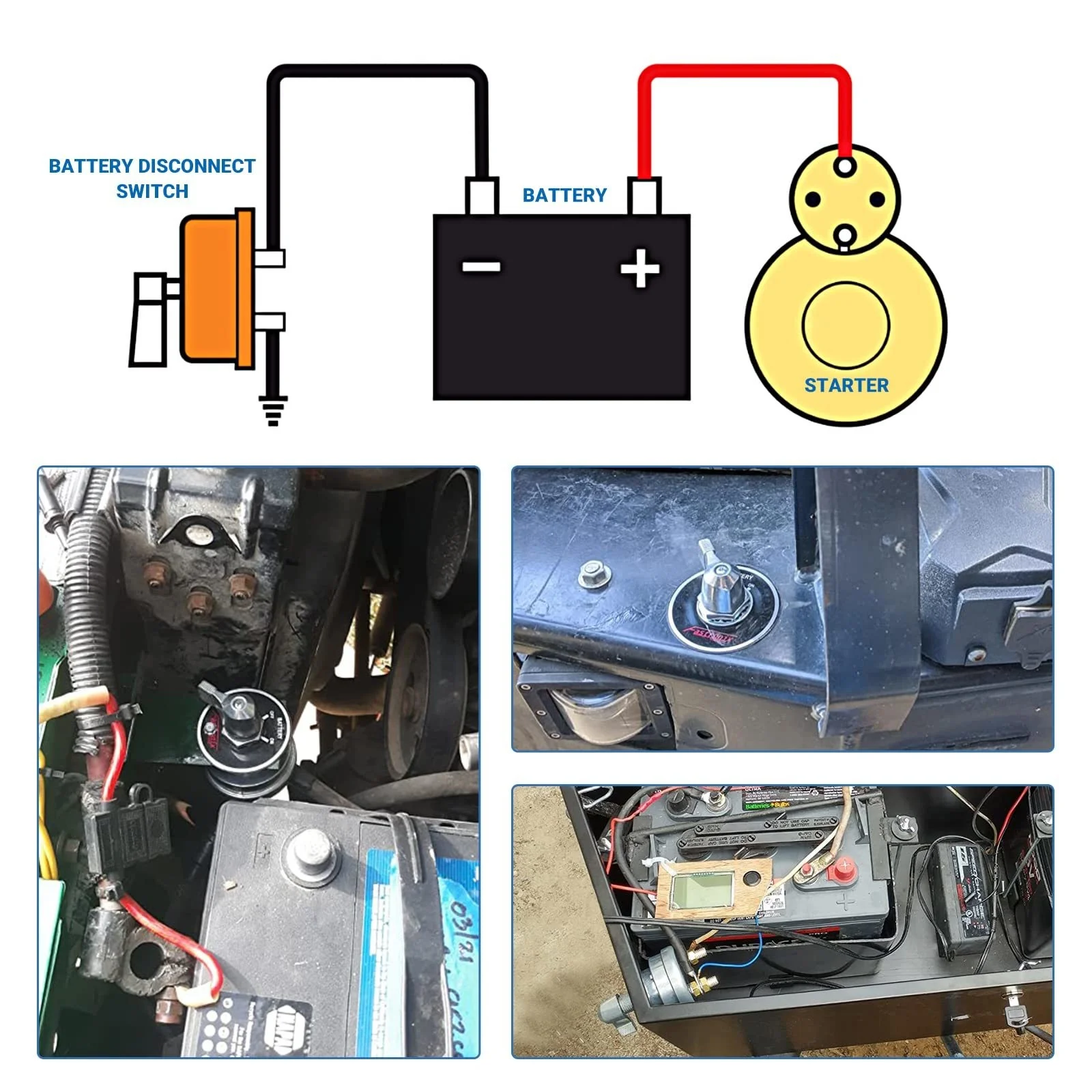Interruptor desconexión batería 12V-48V relé aislador para coche barco RV - imagen 2