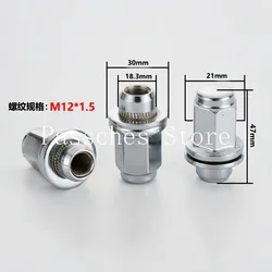 Tornillo de Rueda Joylong M12x1,5 - Cabeza Hexagonal 21mm 47mm