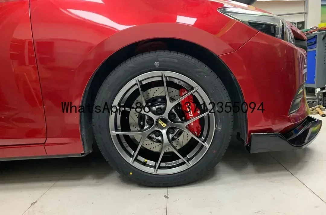 Kit de freno grande, pinza de freno de 4 pistones, Kit de freno grande delantero con Rotor de 2 piezas 330x28mm para Mazda3 Axela 2017-2020, rueda de 17 pulgadas - imagen 3