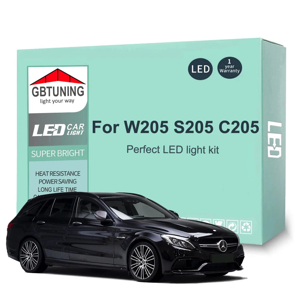 Luces LED interiores Canbus para Mercedes-Benz Clase C W205 2015-2019