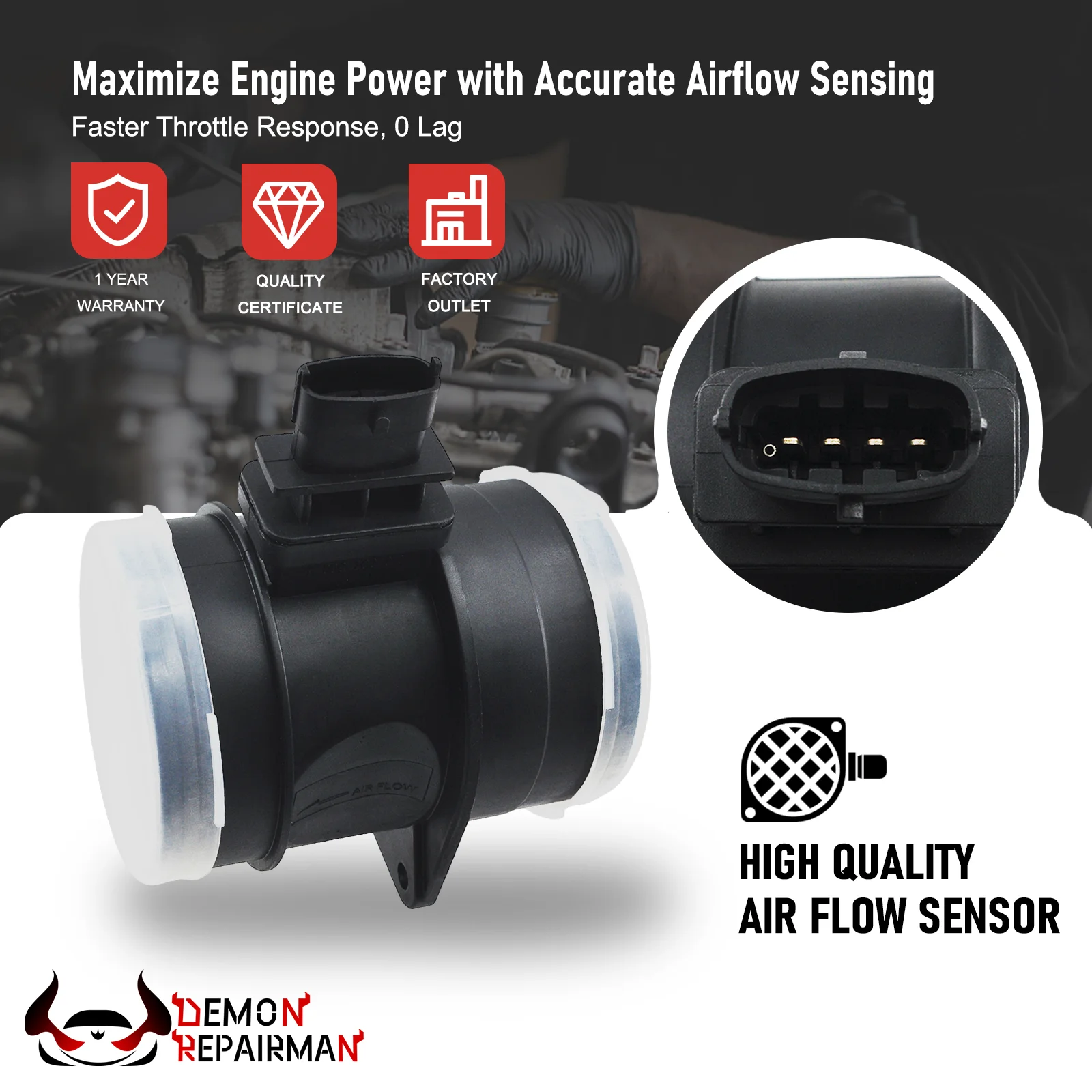 Sensor MAF 0281006460 caudalímetro de aire – SAIC Maxus V80 G10