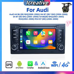 Radio Android 2DIN con CarPlay para Audi A4 B6/B7 S4 RS4 – Navegación