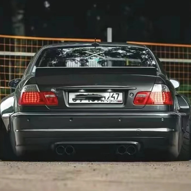 Para BMW E46 sedán de cuatro puertas tapa del maletero trasero alerón ala cuerpo kit de modificación deportiva 1999, 2000 2001 2002 2003 2004 2005 2006 - imagen 3
