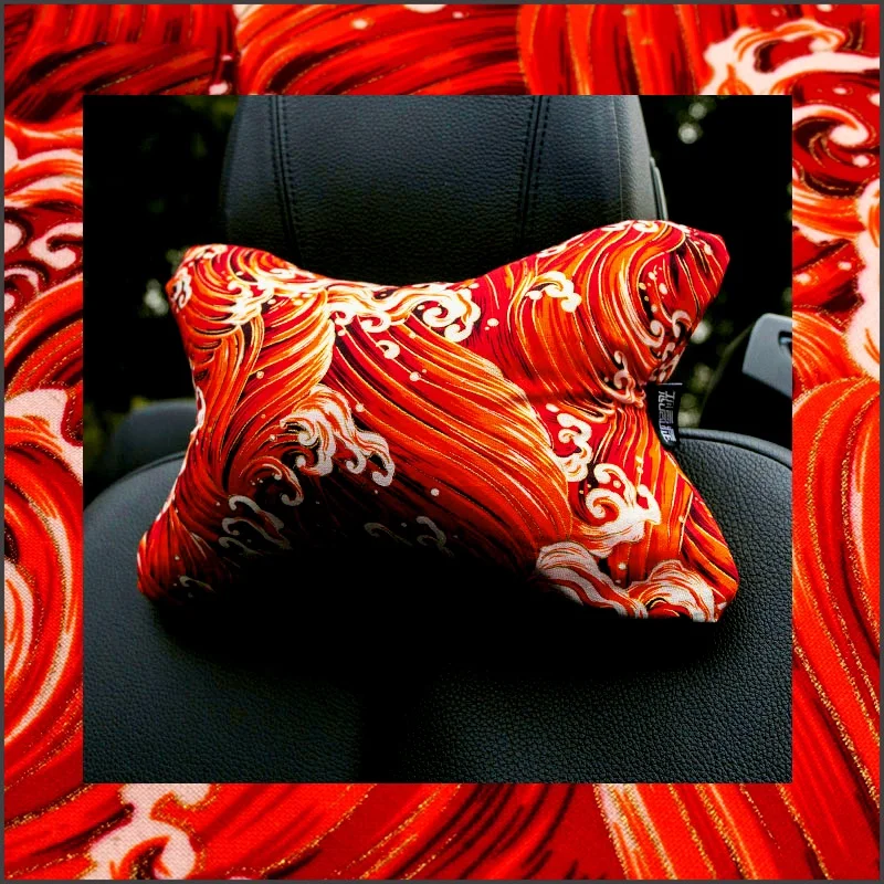 Almohada cervical universal para coche JDM con diseño ukiyo-e - imagen 3