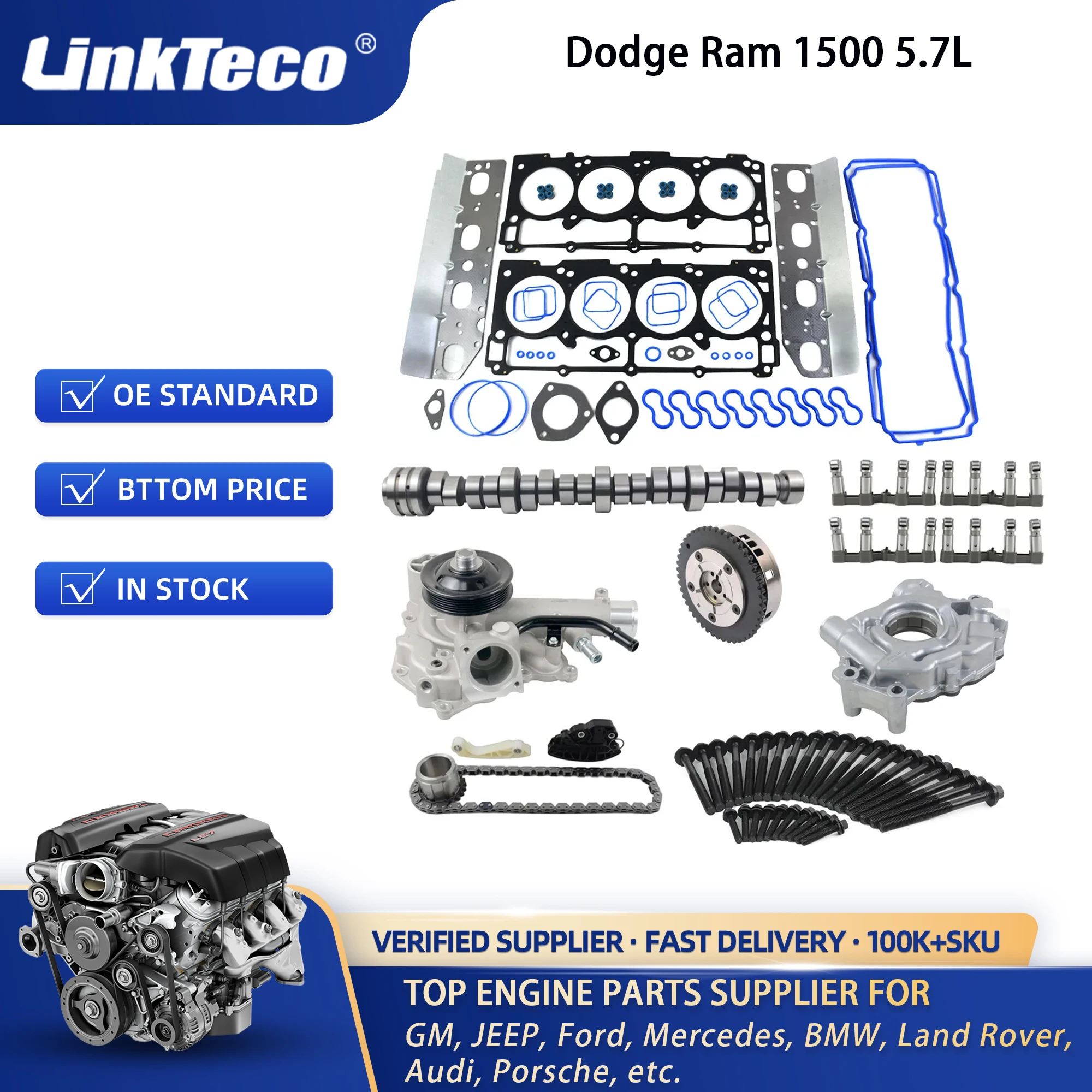 Linkteco-Kit de reparación MDS para elevador de árbol de levas, repuesto para Jeep Dodge Ram 1500 5.7L 2009-2015 5038785AB 5038786AB 53021727AC - imagen 5