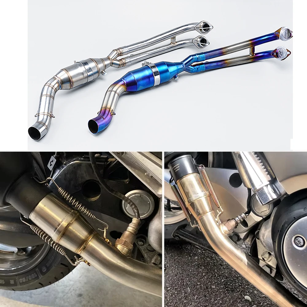 Tubo frontal de escape titanio 51 mm para Yamaha TMAX 530 y 560 17-23