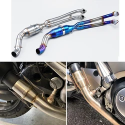 Tubo frontal de escape titanio 51 mm para Yamaha TMAX 530 y 560 17-23