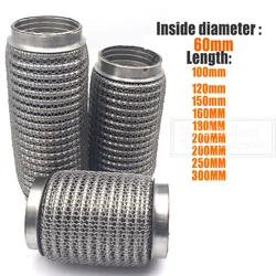 Tubo flexible escape fuelle acero inoxidable 60mm 100-300mm