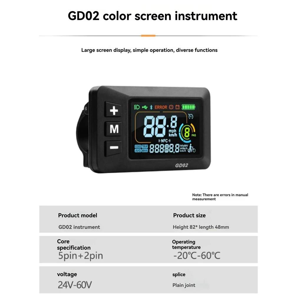 Controlador sin escobillas de 36V, 48V, 52V, 40A, medidor GD02, pantalla LCD + Kit de acelerador 130X para patinete eléctrico, Kit de reparación de bicicletas eléctricas