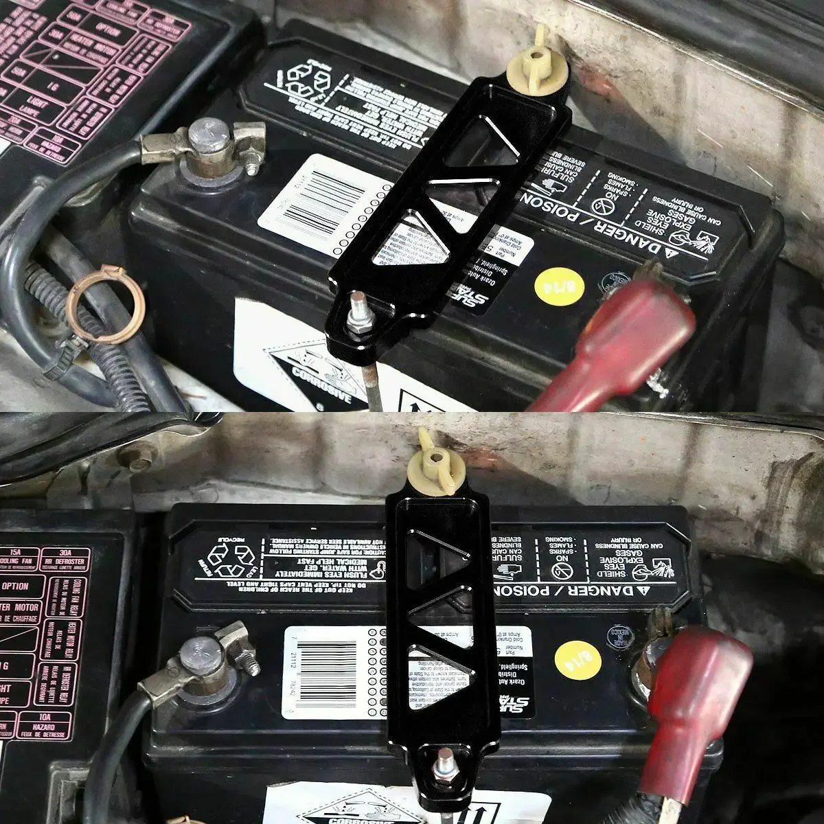 Barra de sujeción de batería JDM de aluminio con gancho en J - imagen 5