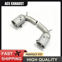 ACE Adecuado para Porsche 911 992 Carrera Targa 3.0T SUS304 Bajante con tres cabezales catalíticos ternarios Tubo de escape de flujo libre