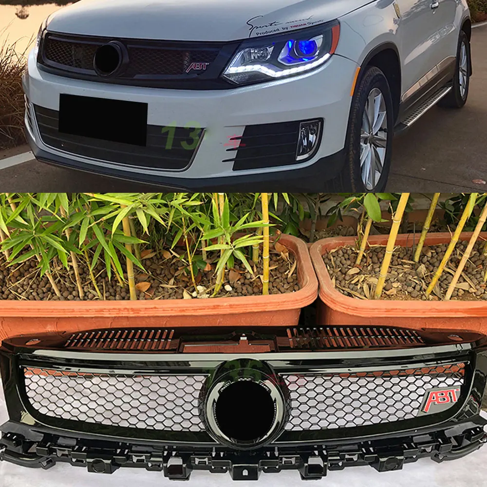 Rejilla parachoques delantero carbono negro VW Tiguan 2013-2017 - imagen 5