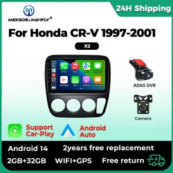 MEKEDE Android 14 autorradio 2 DIN Honda CR-V 1997-2001