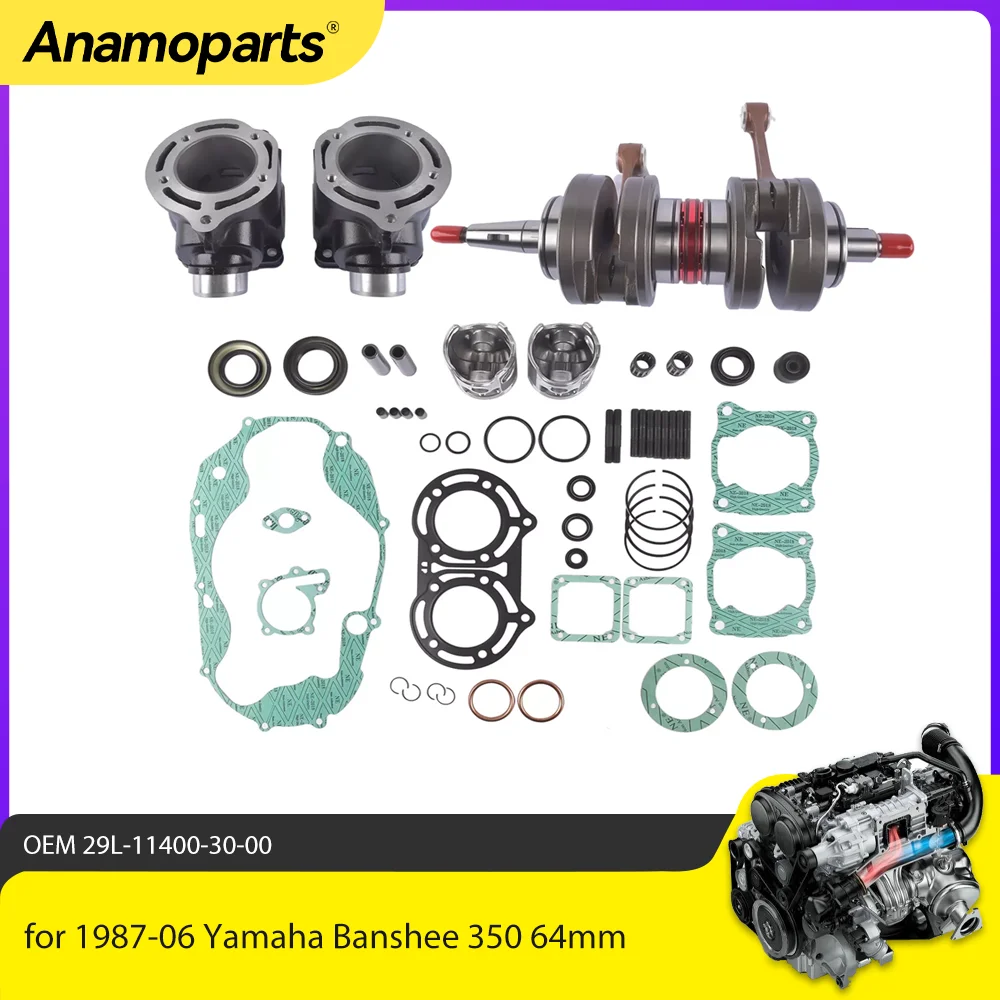 Kit reconstrucción motor Yamaha Banshee 350 con pistones 64mm