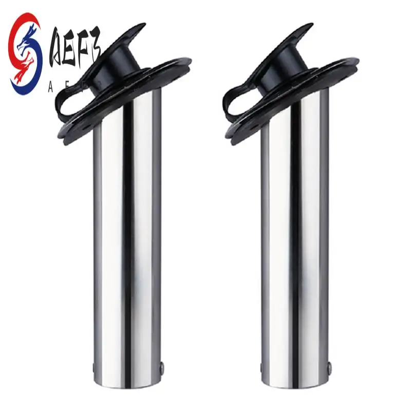 Juego de soportes para caña de pescar AEF3 en acero inoxidable (2 uds.)