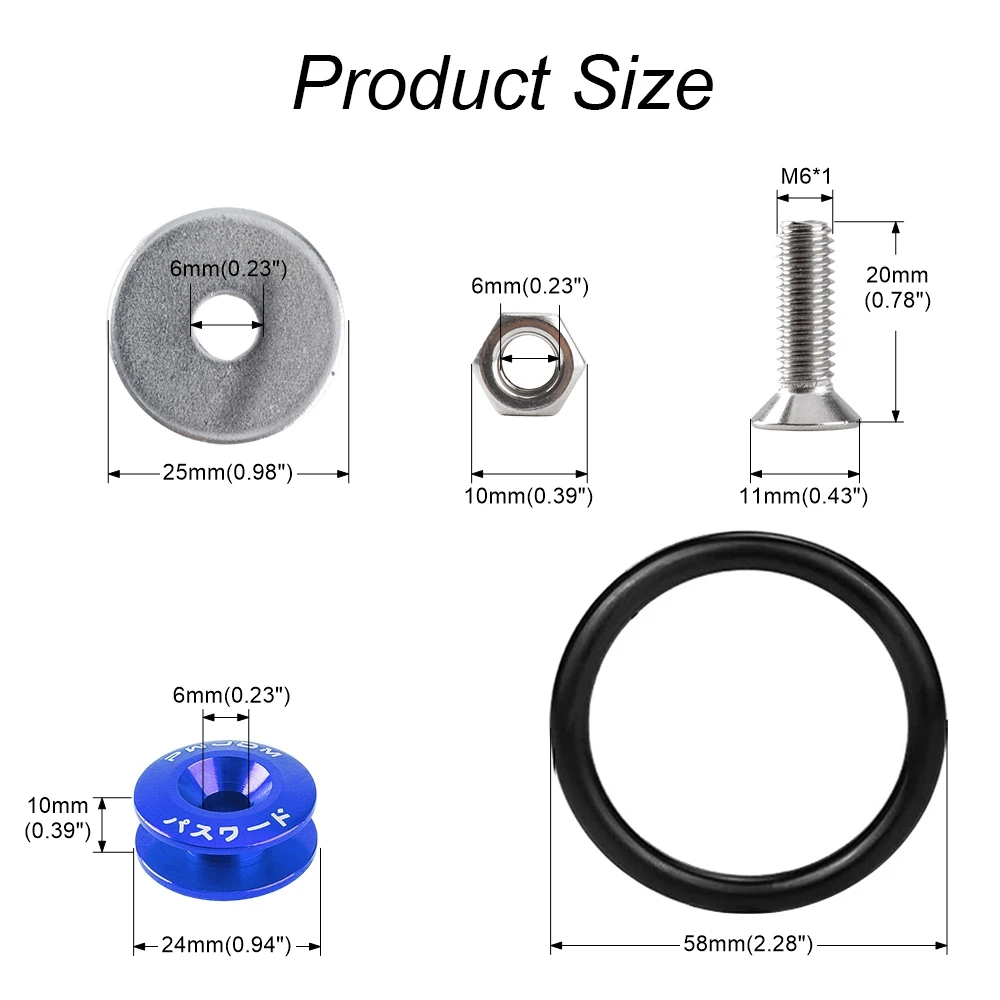 Arandelas de aluminio Honda Civic para guardabarros y parachoques - imagen 2