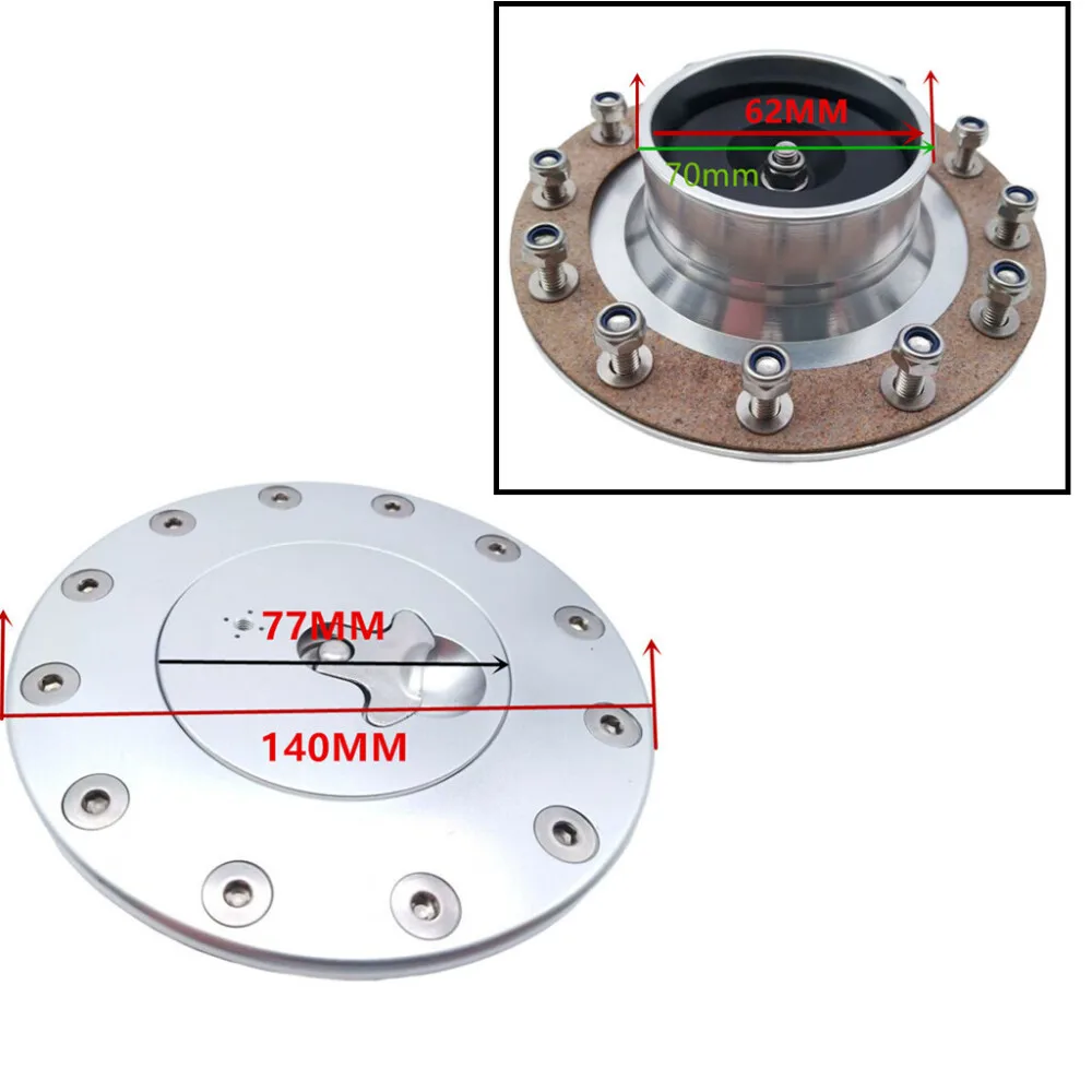 Tapa depósito combustible aluminio anodizado 62mm universal - imagen 3