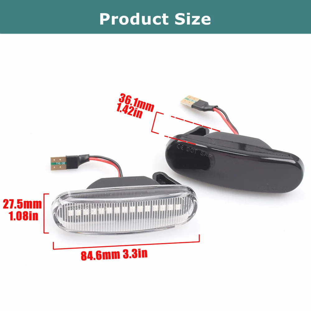 Repetidor lateral LED dinámico – Fiat Panda 169 Grande Punto Evo Doblo - imagen 4