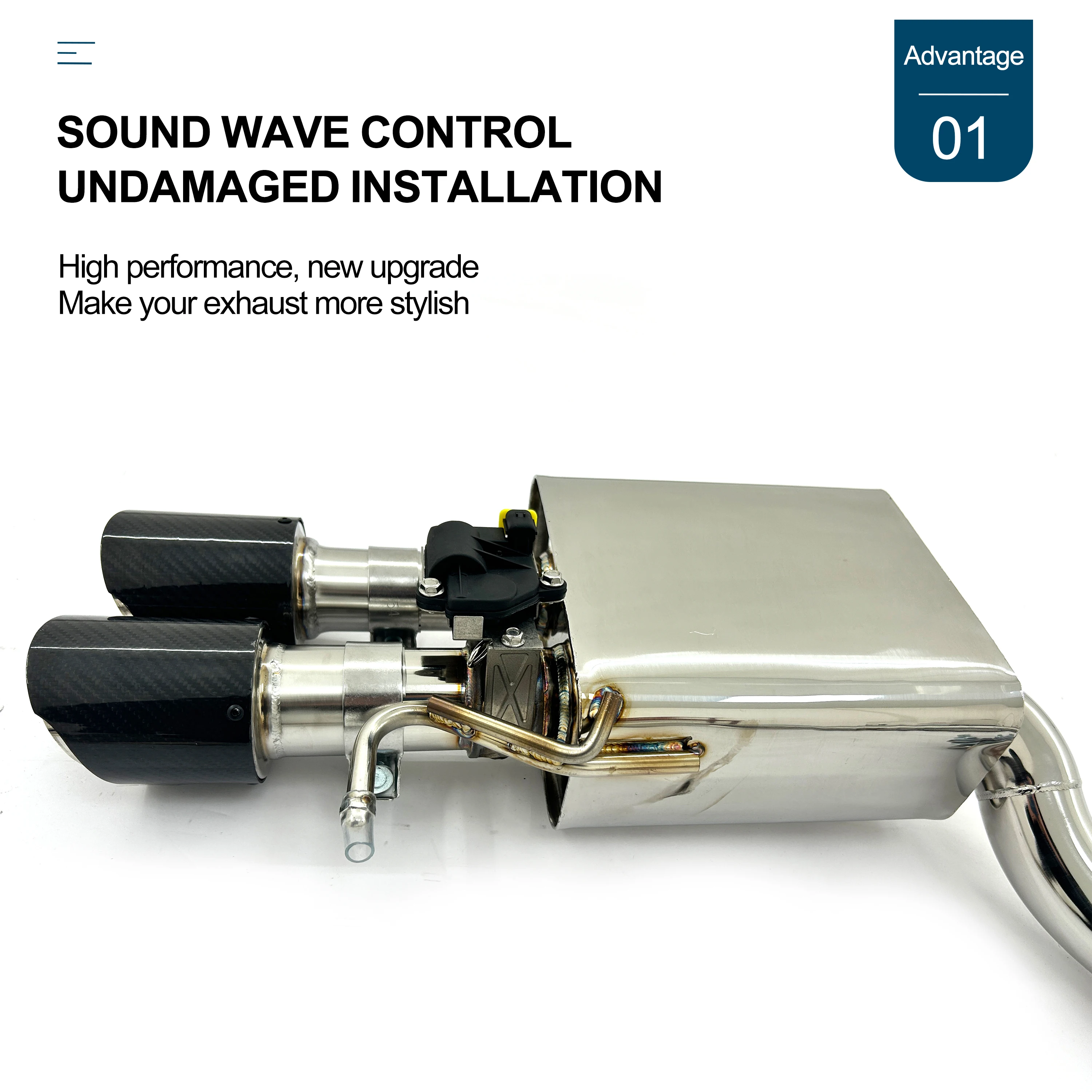 Escape Catback CBNT Audi S4 S5 B8 3.0T Válvula Remoto - imagen 3