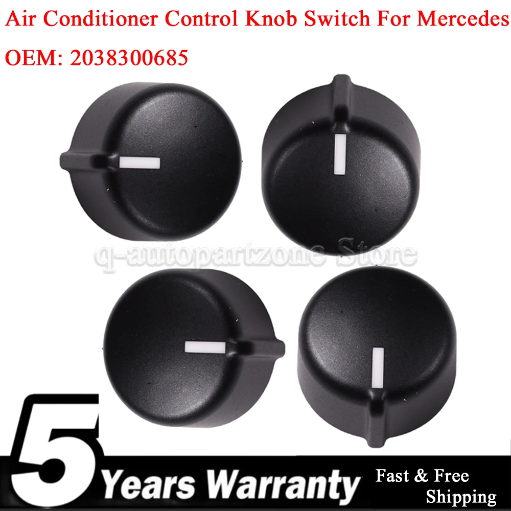 Kit 4 Perillas Control Climatizador Mercedes Clase C W203 2000-2007
