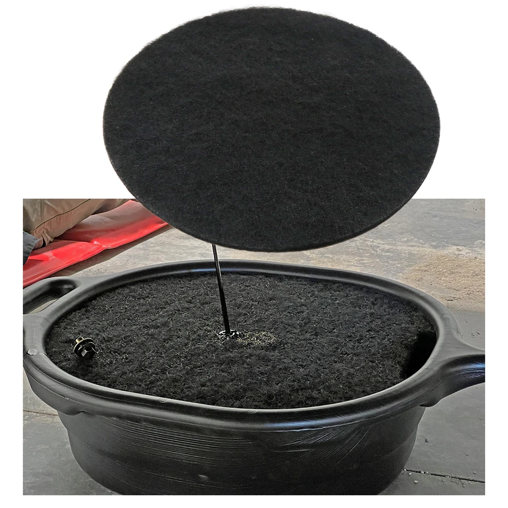 38cm Oil Drain Splash Pad, 2 Pcs No Splatter Pad Round Pad for Car Changing Oil Transmission Drain Pan - imagen 4