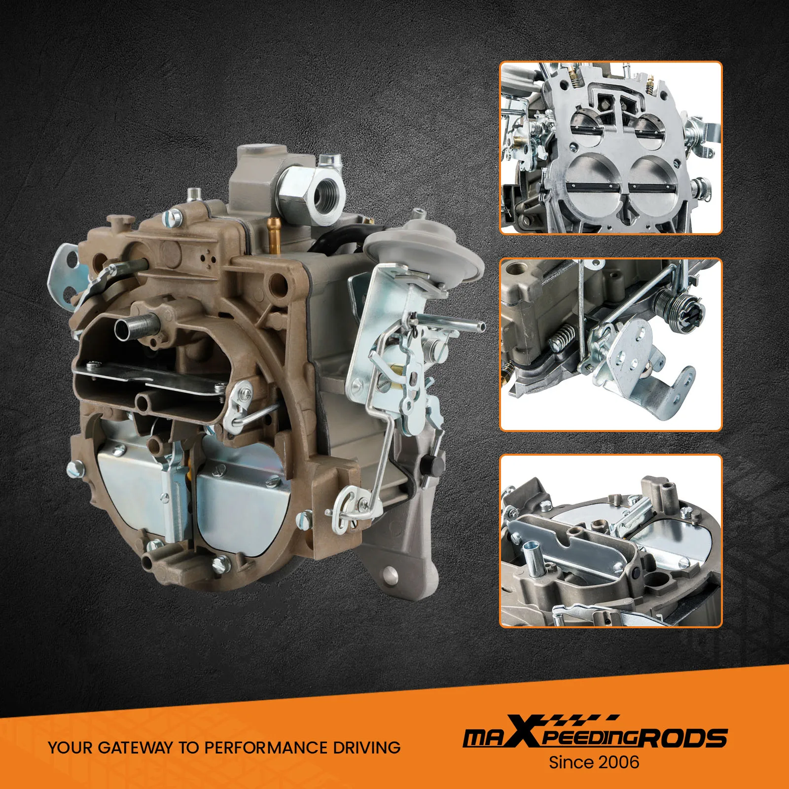 Carburador Carbs Quadrajet 4MV 4 barriles para motores Chevrolet 327 350 427 454 - imagen 5