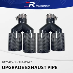Terminal escape doble salida fibra carbono BMW – aceroinoxidable