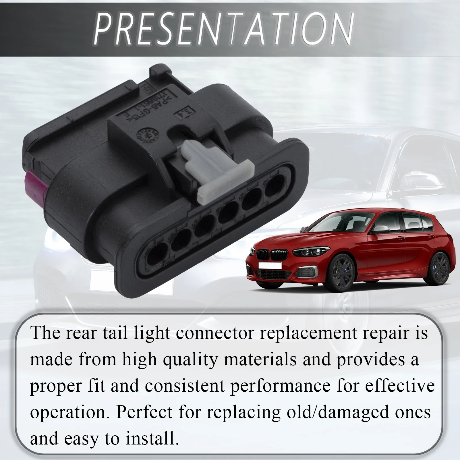 Conector de piloto trasero de 6 pines para BMW Serie 1, 2, 3 y 4 - imagen 3