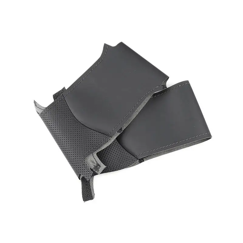 Funda de volante trenzada de cuero negro cosida a mano – BMW F20-F36 - imagen 3