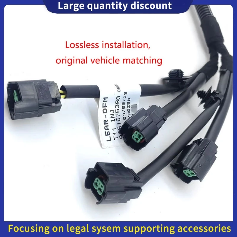 9661675380 656905   Para Peugeot 1007 206 307 308 408 2008 Citroen C2 C4 C5 DS4 1,6 inyector de gasolina conexión arnés línea enchufe - imagen 4