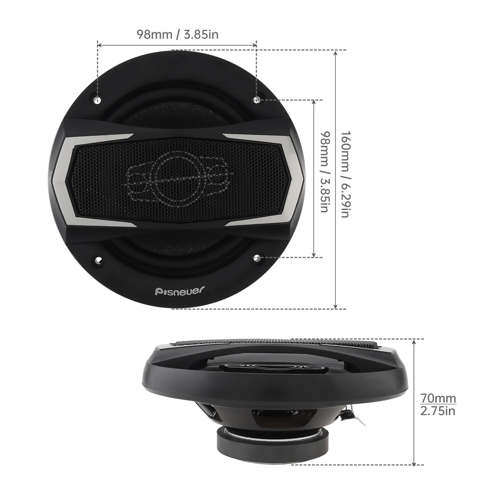 Altavoz coche 4 vias 5 pulgadas 400W subwoofer puerta rango completo - imagen 2