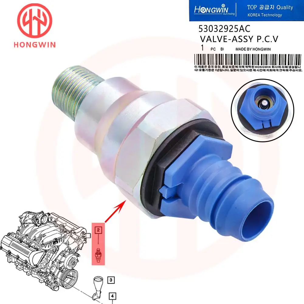 Válvula PCV 53032925AC para Jeep Grand Cherokee y Dodge Ram