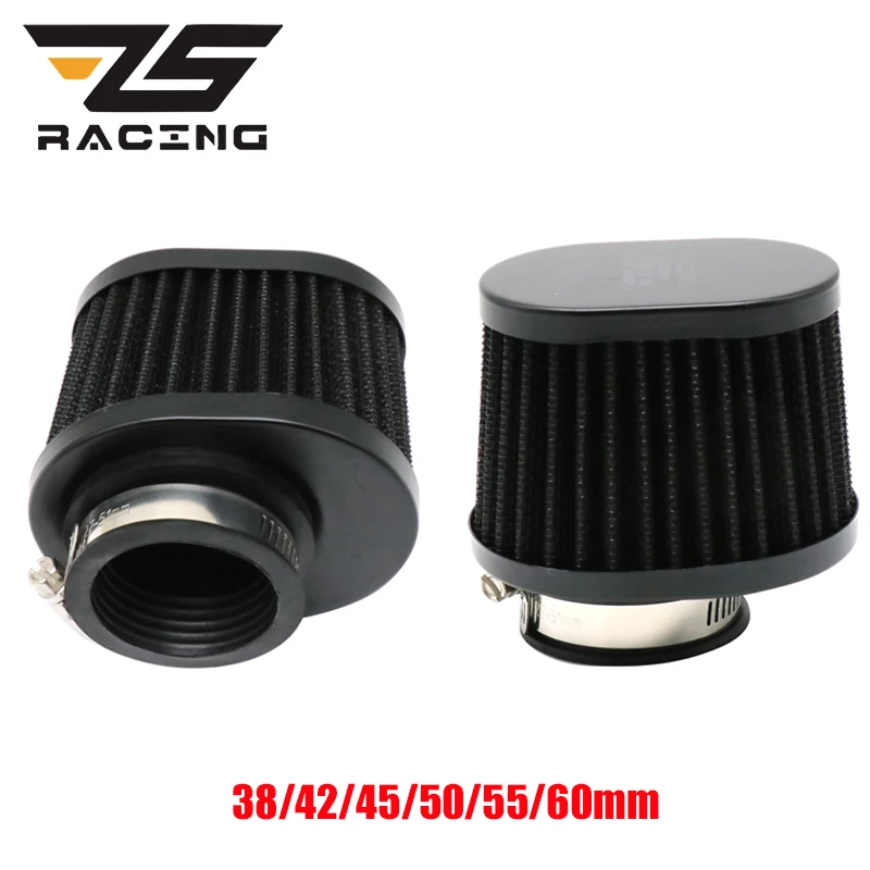 ZS Racing filtro de aire carburador seta negra para moto de varios tamaños