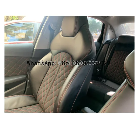 Asiento deportivo RS6 en cuero para Audi A3 A4 A5 A6 A7 Q5 Q7 Q8