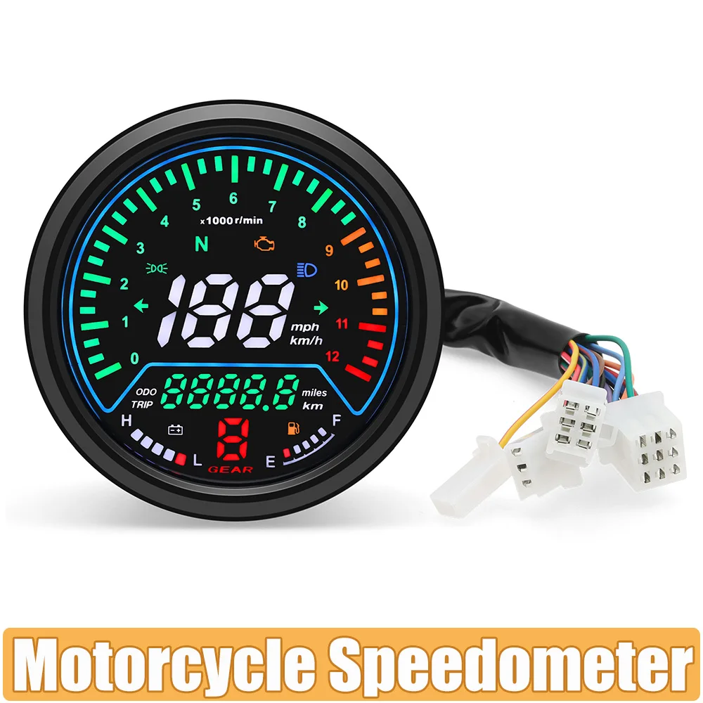 Velocímetro Suzuki GN125 0-12000 RPM indicador de marcha km/h mph