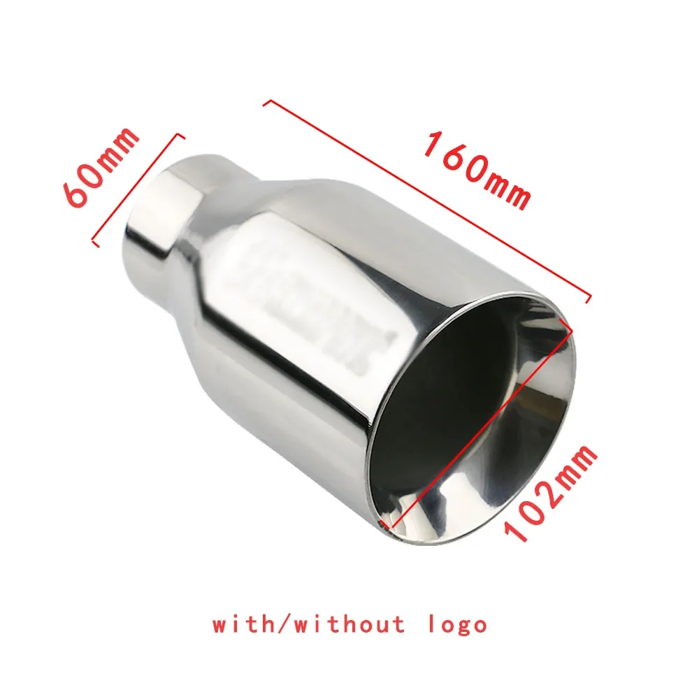 Punta de escape 60-102mm acero inoxidable – Silenciador universal - imagen 2