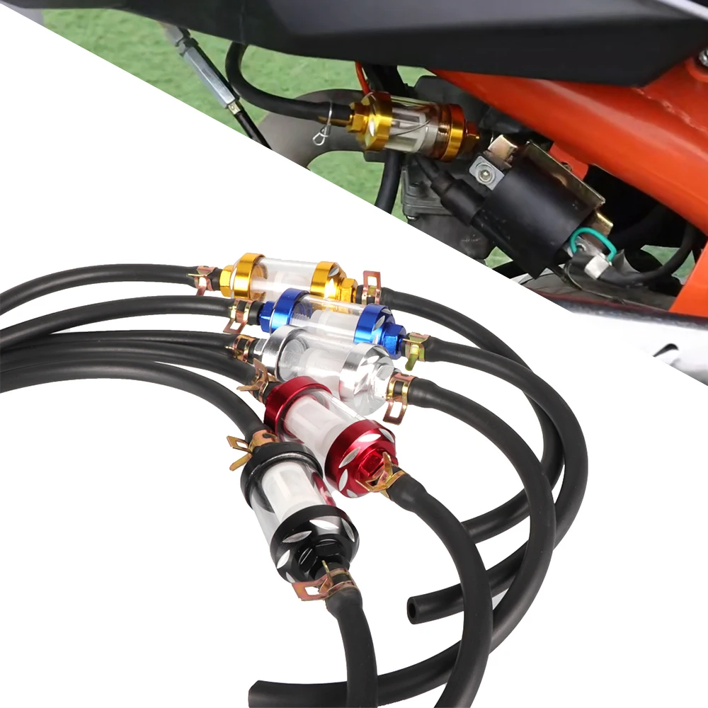 Filtro de gasolina en línea de 8 mm para moto, scooter y ATV