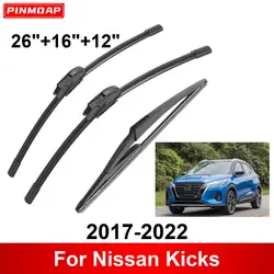 Escobillas limpiaparabrisas Nissan Kicks 2017-2022, delante y detrás