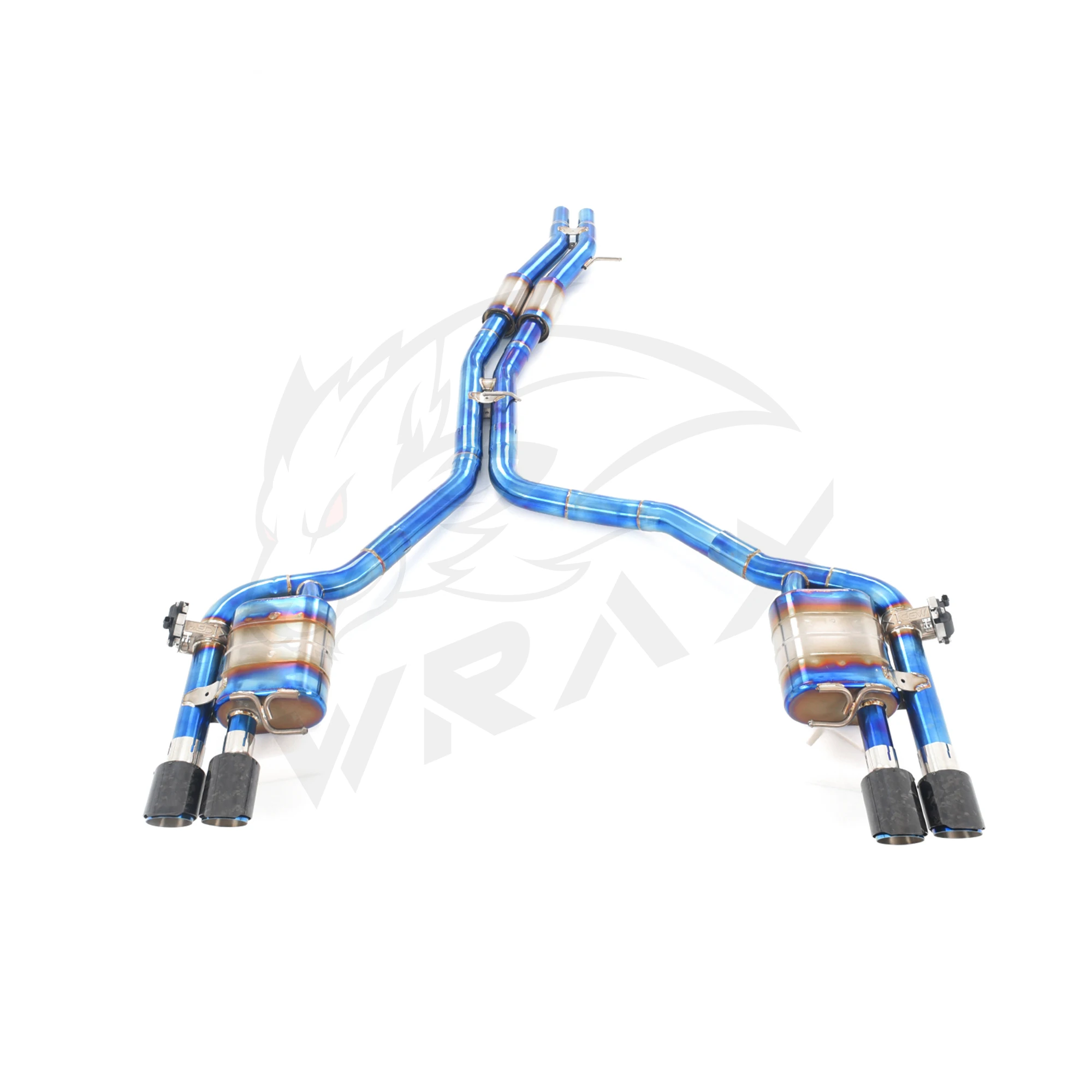 WRAX-escape de titanio para Audi S8 D4, sistemas de válvula de Control de escape eléctrico, accesorios para coche, reemplazo sin pérdidas Catback - imagen 3