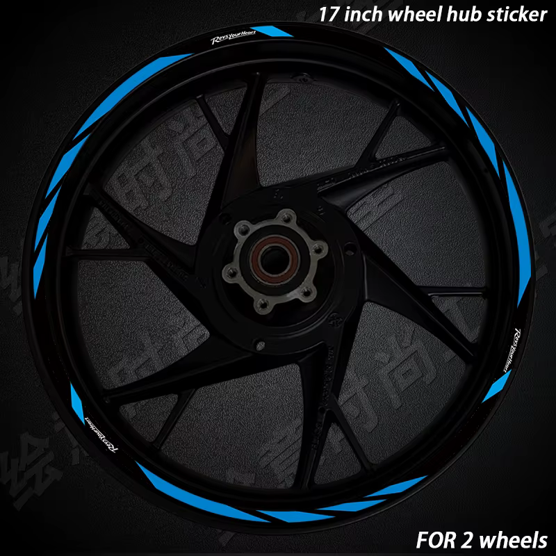 Adhesivos reflectantes para llanta de moto Yamaha de 17 pulgadas - imagen 4