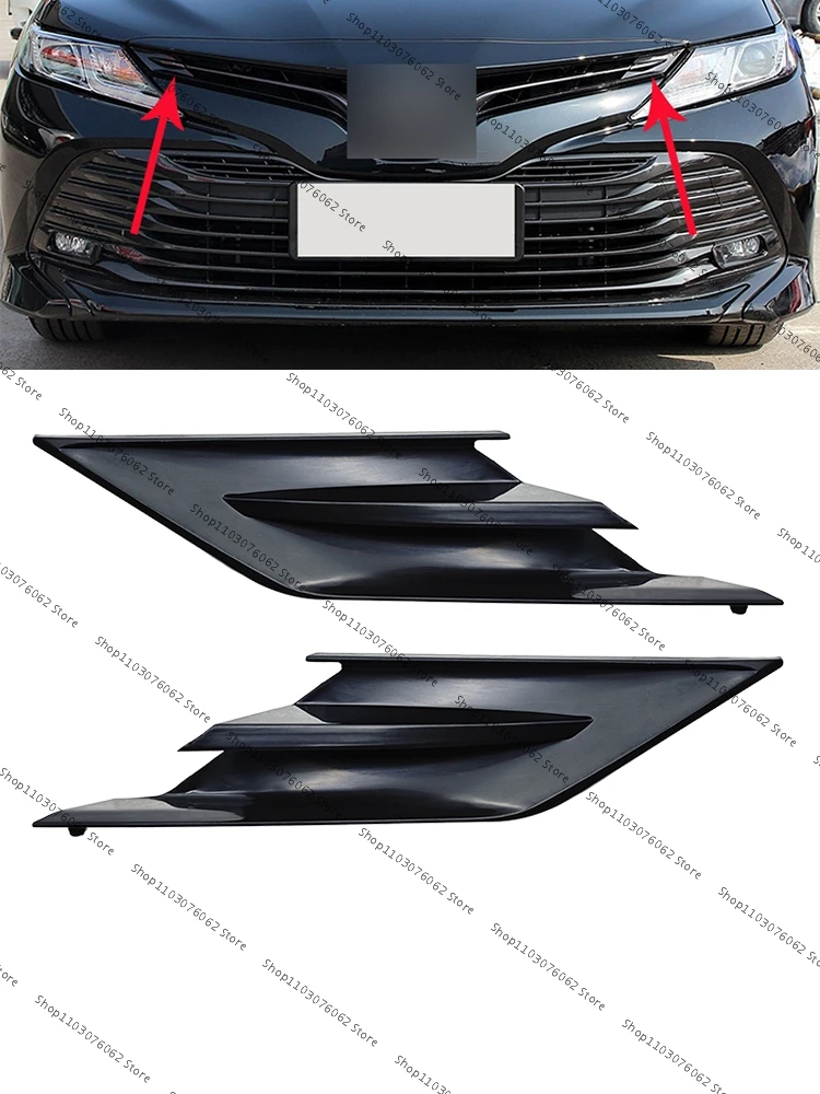 Moldura faro delantero lateral negra brillante - Toyota Camry 2018 2020