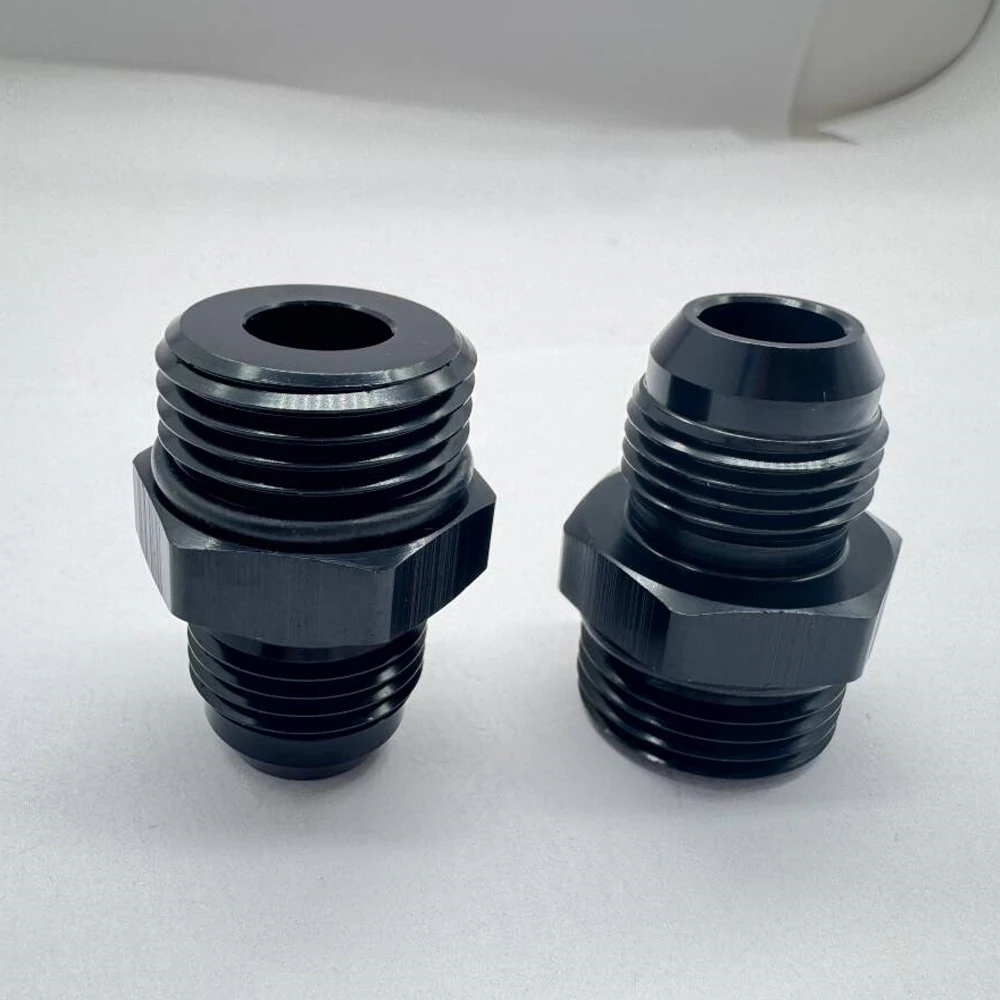 Conector reductor AN10 a AN8 para aceite turbo – Negro - imagen 2