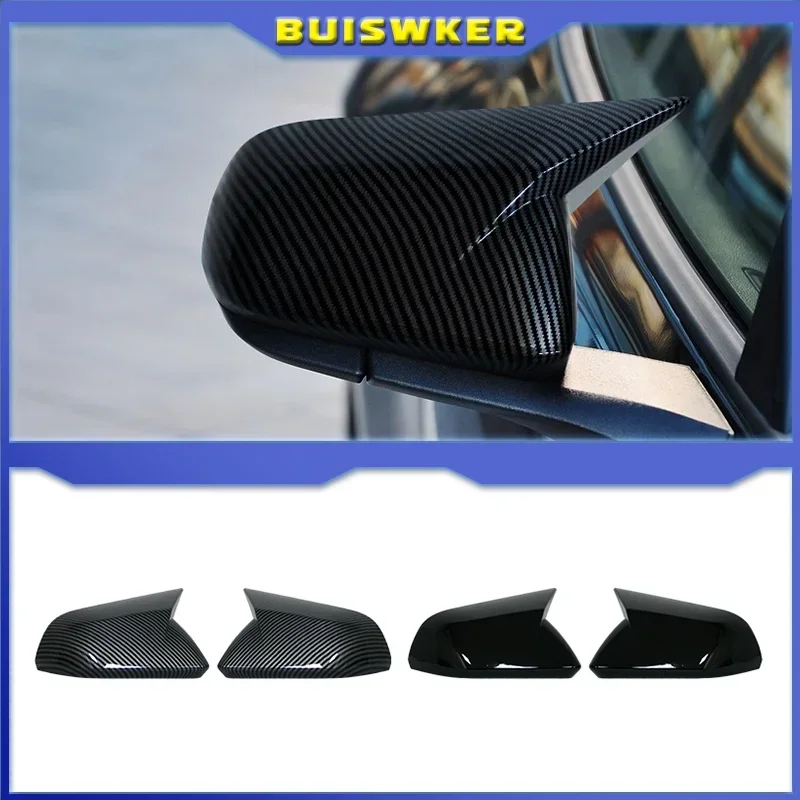 Tapas espejo retrovisor carbono negro brillante Ford Mustang 2015-2020