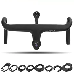Manillar carbono integrado ergonómico ligero para bici montaña
