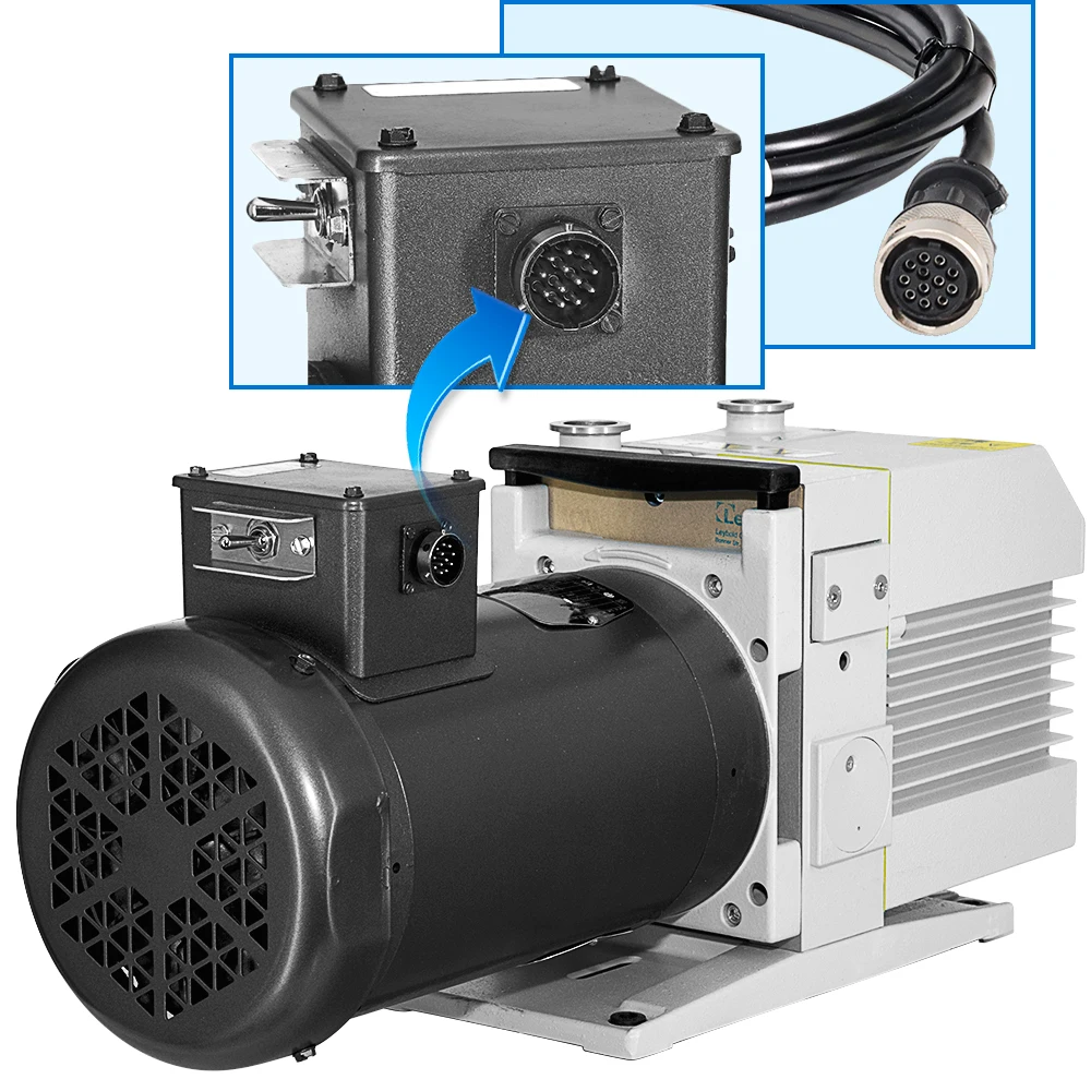 Leybold D16B Bomba de vacío de paletas rotativas de doble etapa 13,4 CFM 115/208-230V CA mecánica - imagen 2